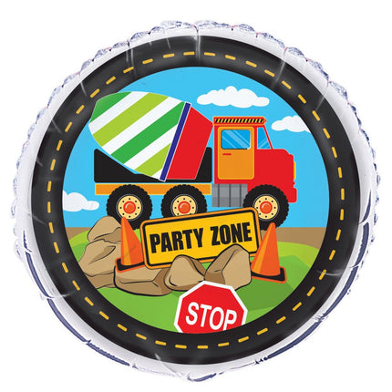 Helium Ballon Bouw 45cm leeg van Unique koop je bij Partywinkel