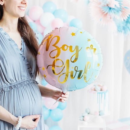 Helium Ballon Boy Or Girl Leeg 35cm van Partydeco koop je bij Partywinkel