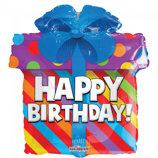 Helium Ballon Cadeau Happy Birthday 45cm leeg van WeFiesta koop je bij Partywinkel