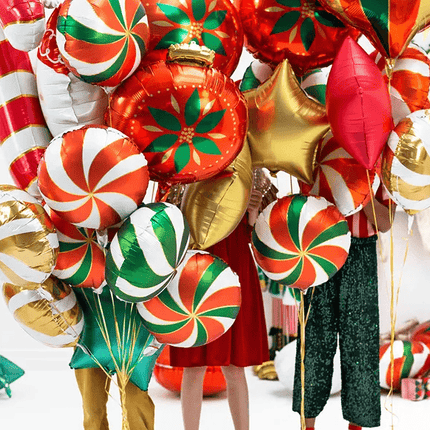 Helium Ballon Candy Rood Leeg 35cm van Partydeco koop je bij Partywinkel