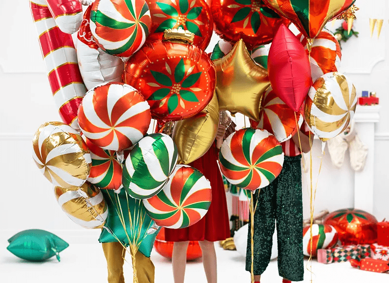 Helium Ballon Candy Rood Leeg 35cm van Partydeco koop je bij Partywinkel