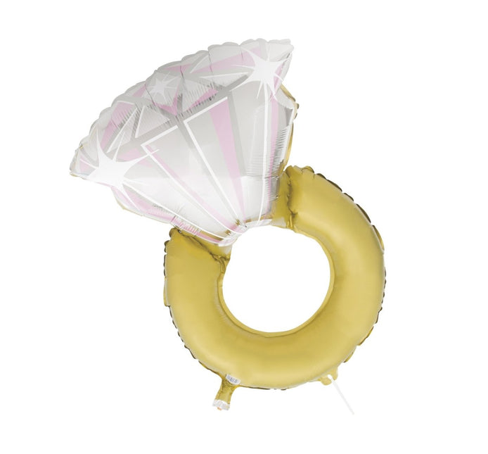 Helium Ballon Diamant XL 81cm leeg van Unique koop je bij Partywinkel