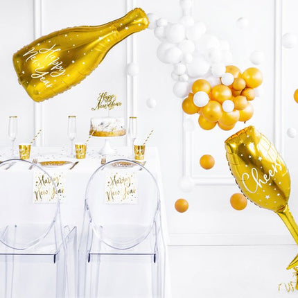 Helium Ballon Fles Happy New Year Leeg 82cm van Partydeco koop je bij Partywinkel