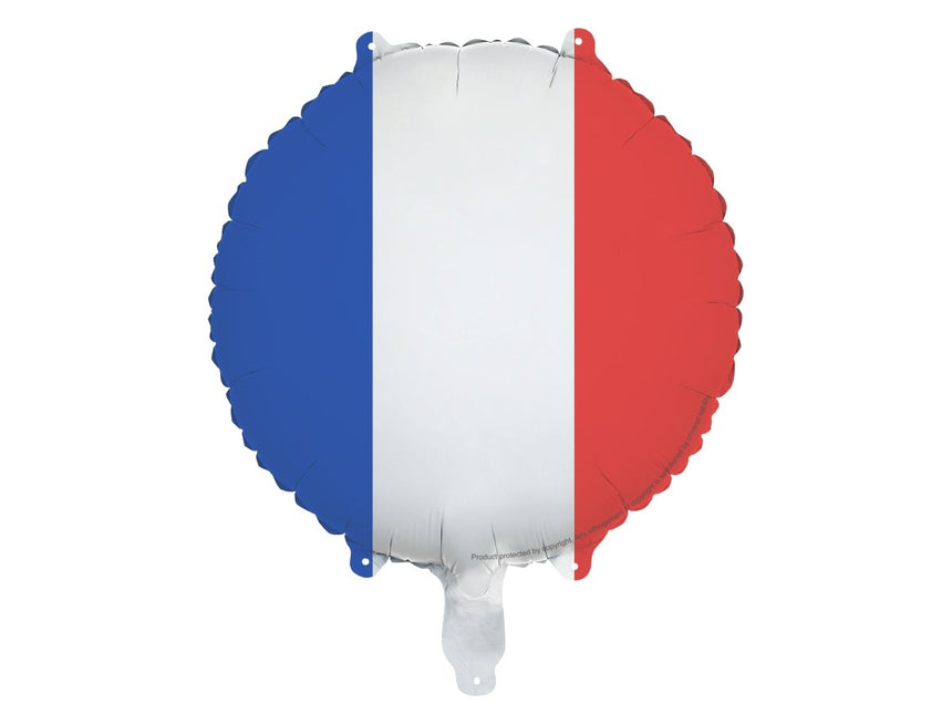Helium Ballon Franse Vlag 45cm Leeg van Partydeco koop je bij Partywinkel