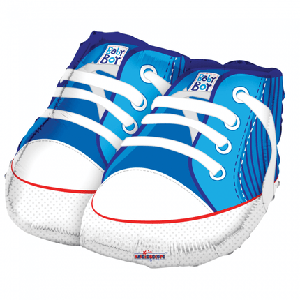 Helium Ballon Geboorte Baby Boy Schoentjes 45cm leeg van WeFiesta koop je bij Partywinkel