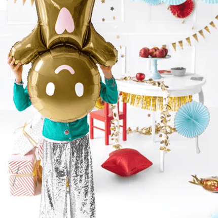 Helium Ballon Gingerbread Leeg 97cm van Partydeco koop je bij Partywinkel