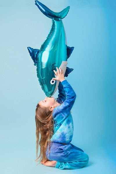 Helium Ballon Haai Leeg 1,02m van Partydeco koop je bij Partywinkel
