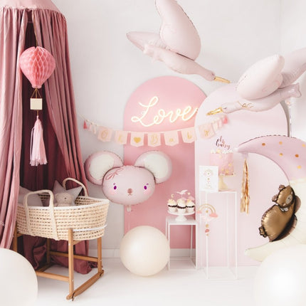 Helium Ballon Halve Maan Met Beertje Leeg 86cm van Partydeco koop je bij Partywinkel