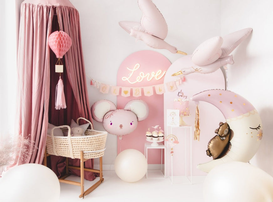 Helium Ballon Halve Maan Met Beertje Leeg 86cm van Partydeco koop je bij Partywinkel
