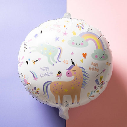 Helium Ballon Happy Birthday Unicorn Leeg 45cm van Folat koop je bij Partywinkel