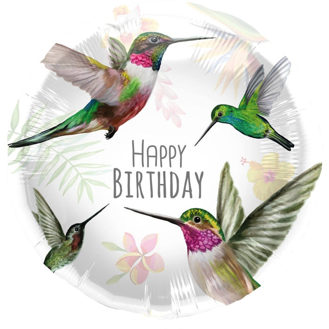 Helium Ballon Happy Birthday Vogel Leeg 45cm van Folat koop je bij Partywinkel