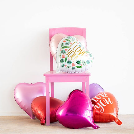 Helium Ballon Hart I Love You Rood Leeg 45cm van Folat koop je bij Partywinkel