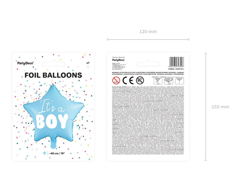 Helium Ballon Hart It'S A Boy Leeg 48cm van Partydeco koop je bij Partywinkel