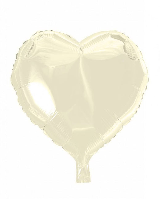 Helium Ballon Hart Ivoor 46cm leeg van WeFiesta koop je bij Partywinkel