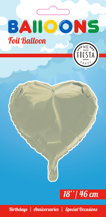 Helium Ballon Hart Ivoor 46cm leeg van WeFiesta koop je bij Partywinkel
