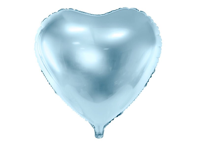 Helium Ballon Hart Lichtblauw Leeg 45cm van Partydeco koop je bij Partywinkel