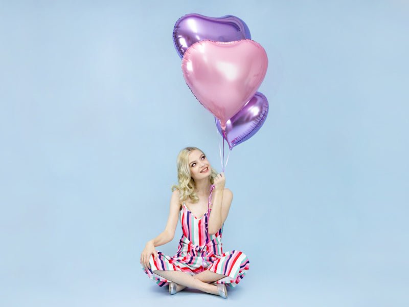 Helium Ballon Hart Lichtroze Leeg 61cm van Partydeco koop je bij Partywinkel