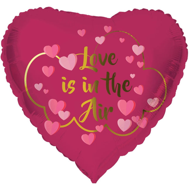 Helium Ballon Hart Love Is In The Air Leeg 45cm van Folat koop je bij Partywinkel