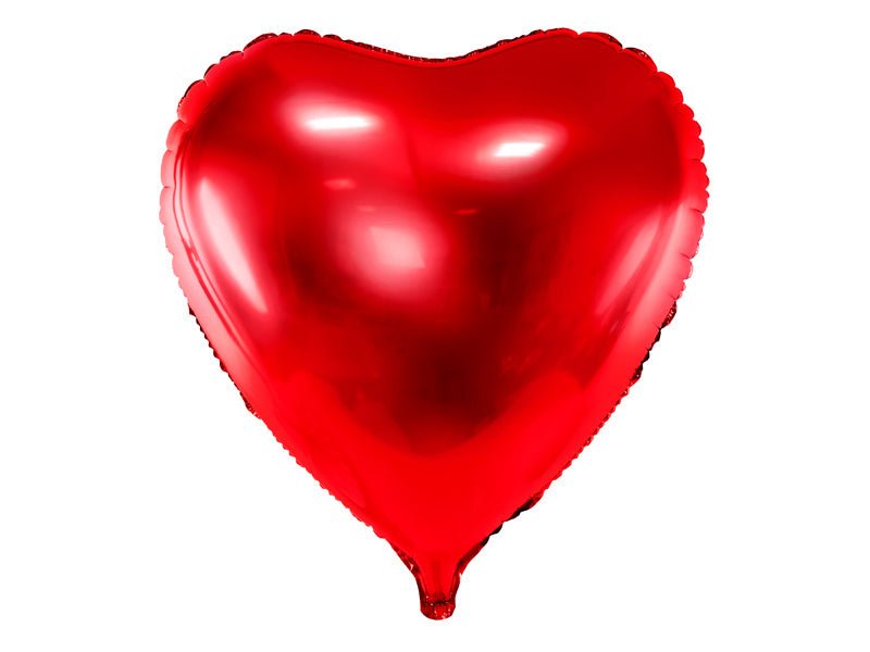 Helium Ballon Hart Rood Leeg 73cm van Partydeco koop je bij Partywinkel