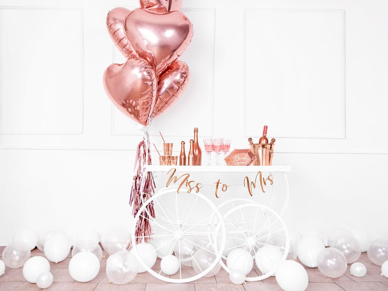 Helium Ballon Hart Rose Goud Leeg 45cm van Partydeco koop je bij Partywinkel