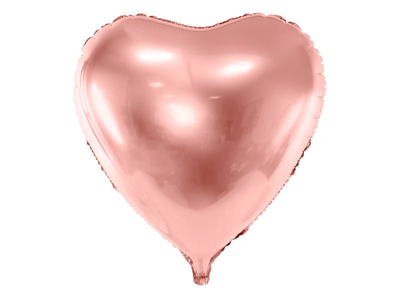 Helium Ballon Hart Rose Goud Leeg 73cm van Partydeco koop je bij Partywinkel