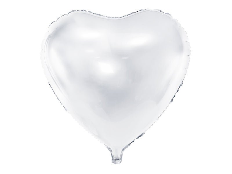 Helium Ballon Hart Wit Leeg 61cm van Partydeco koop je bij Partywinkel