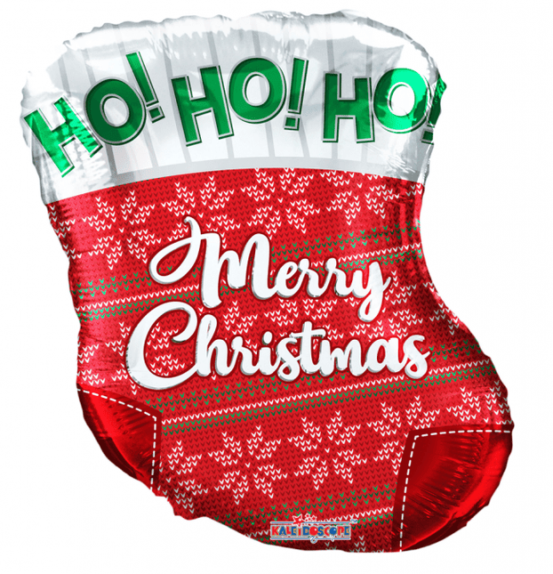 Helium Ballon Kerst Sok 45cm leeg van WeFiesta koop je bij Partywinkel