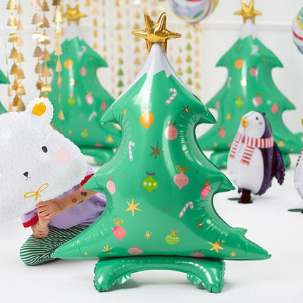 Helium Ballon Kerstboom Leeg 94cm van Partydeco koop je bij Partywinkel