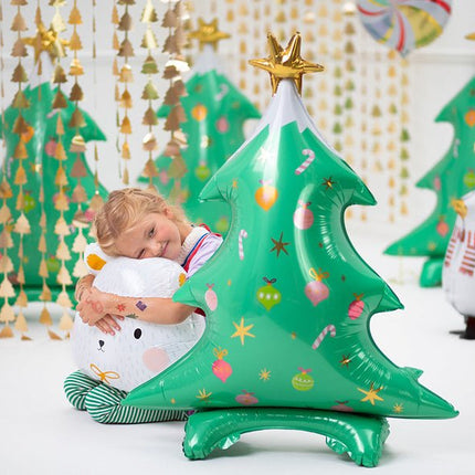 Helium Ballon Kerstboom Leeg 94cm van Partydeco koop je bij Partywinkel