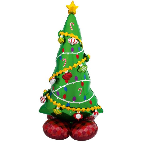 Helium Ballon Kerstboom Standaard Leeg 1,27m van Anagram koop je bij Partywinkel