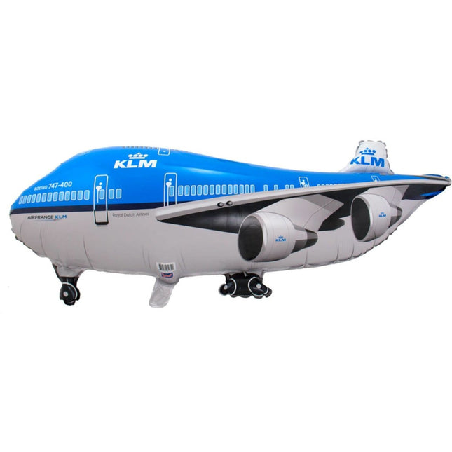 Helium Ballon Klm Vliegtuig 95cm leeg van Folat koop je bij Partywinkel