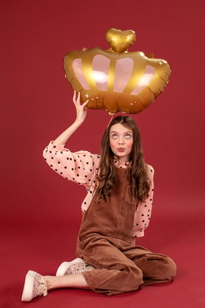 Helium Ballon Kroon Leeg 52cm van Partydeco koop je bij Partywinkel