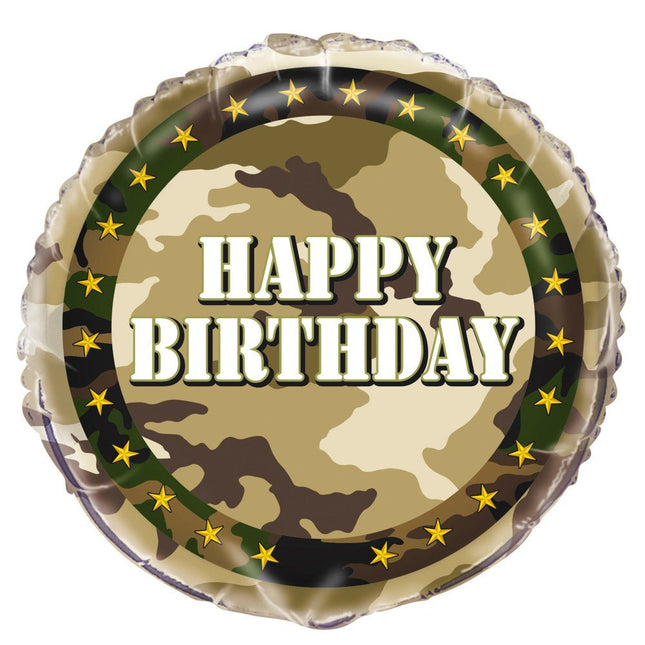 Helium Ballon Leger Happy Birthday 45cm leeg van Unique koop je bij Partywinkel