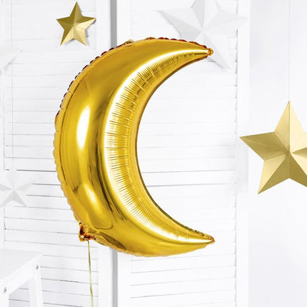 Helium Ballon Maan Leeg 60cm van Partydeco koop je bij Partywinkel