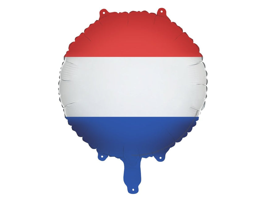Helium Ballon Nederlandse Vlag 45cm Leeg van Partydeco koop je bij Partywinkel