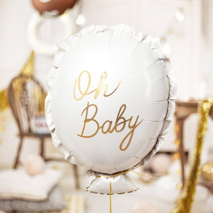 Helium Ballon Oh Baby Leeg 53cm van Partydeco koop je bij Partywinkel