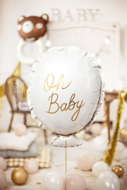 Helium Ballon Oh Baby Leeg 53cm van Partydeco koop je bij Partywinkel