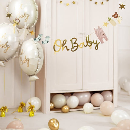 Helium Ballon Oh Baby Leeg 53cm van Partydeco koop je bij Partywinkel
