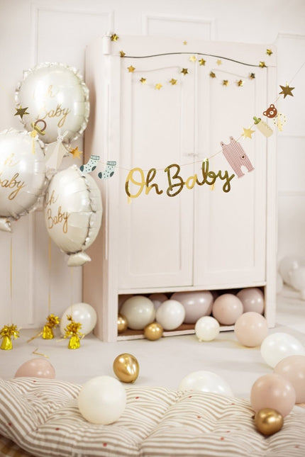 Helium Ballon Oh Baby Leeg 53cm van Partydeco koop je bij Partywinkel