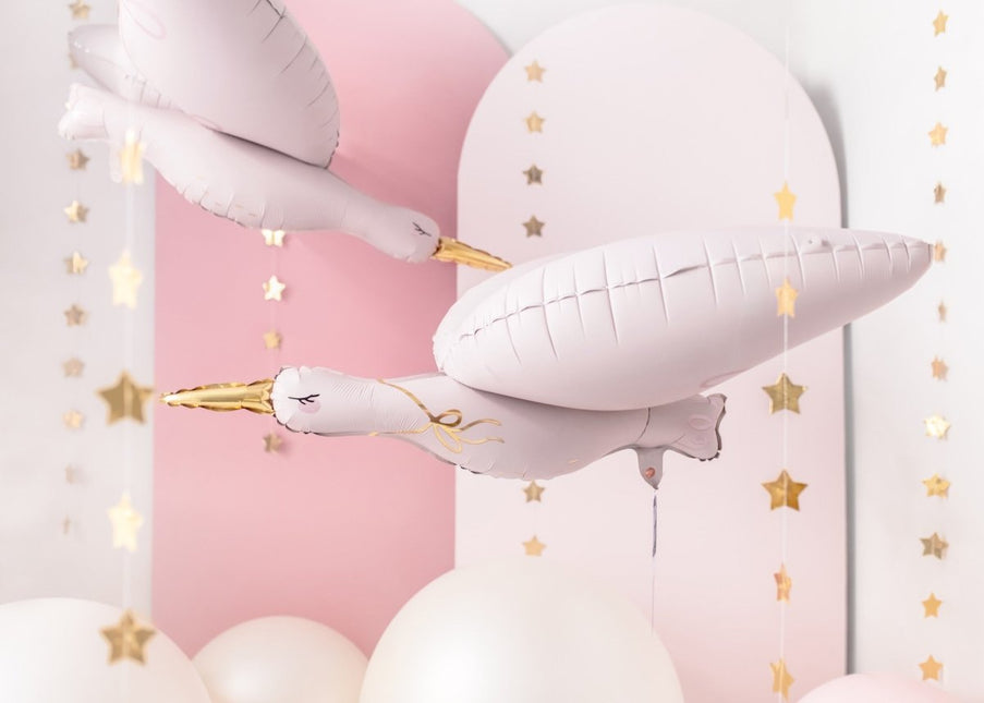 Helium Ballon Ooievaar Leeg 1m van Partydeco koop je bij Partywinkel