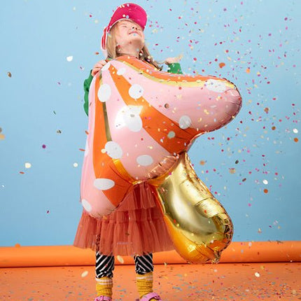 Helium Ballon Paddenstoel Leeg 75cm van Partydeco koop je bij Partywinkel