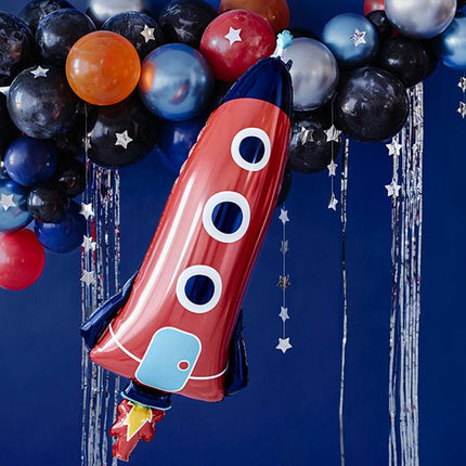 Helium Ballon Raket Leeg 1,15m van Partydeco koop je bij Partywinkel