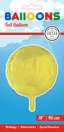 Helium Ballon Rond Geel 46cm leeg van WeFiesta koop je bij Partywinkel