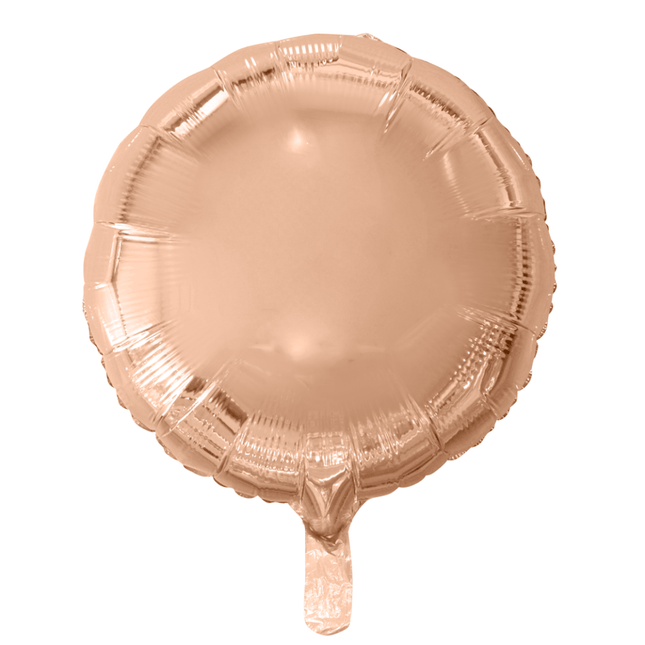 Helium Ballon Rond Rose Goud 46cm leeg van WeFiesta koop je bij Partywinkel