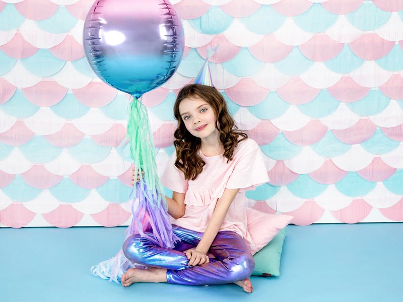 Helium Ballon Rond Violet Blauw Leeg 35cm van Partydeco koop je bij Partywinkel