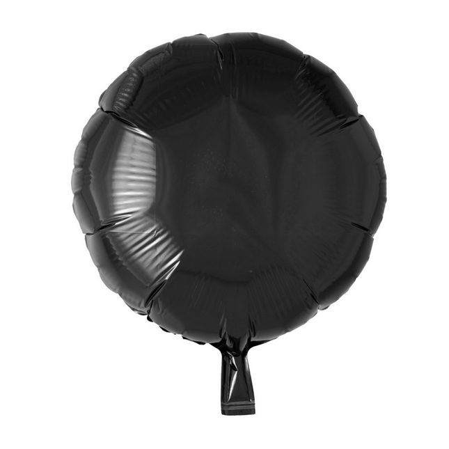 Helium Ballon Rond Zwart 46cm leeg van WeFiesta koop je bij Partywinkel