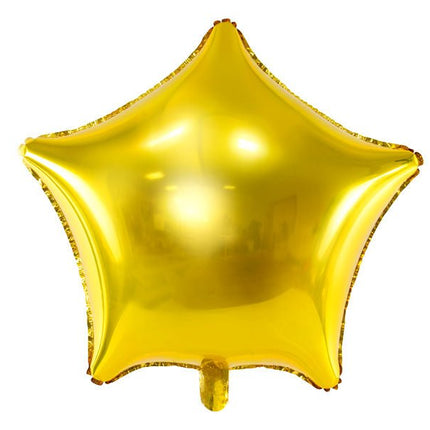 Helium Ballon Ster Goud Glansend Leeg 48cm van Partydeco koop je bij Partywinkel