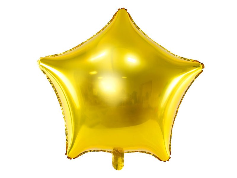 Helium Ballon Ster Goud Glansend Leeg 48cm van Partydeco koop je bij Partywinkel
