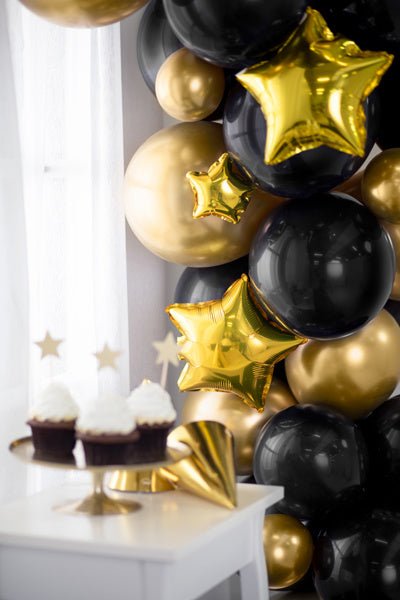 Helium Ballon Ster Goud Leeg 12cm 25st van Partydeco koop je bij Partywinkel