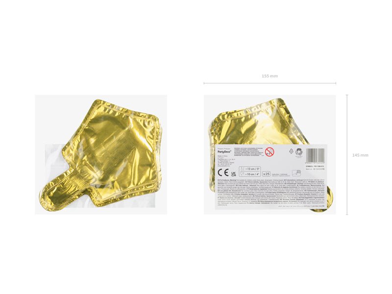 Helium Ballon Ster Goud Leeg 12cm 25st van Partydeco koop je bij Partywinkel